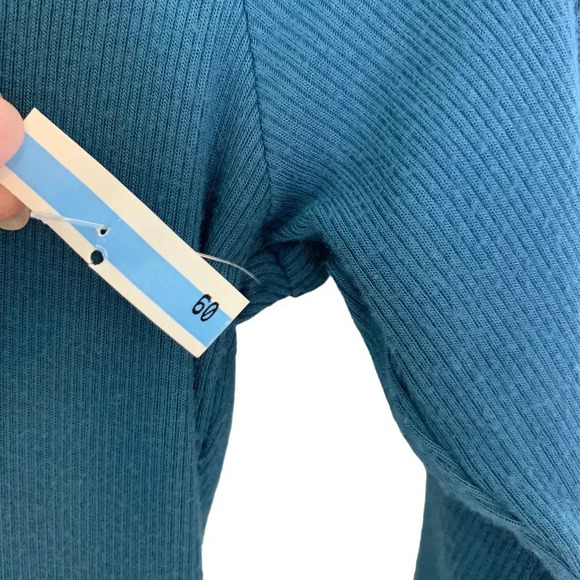 ALIX NYC Conner Ribbed Knit Cut Out Midi Dress Prussian Blue Size M NWT - Picture 7 of 12